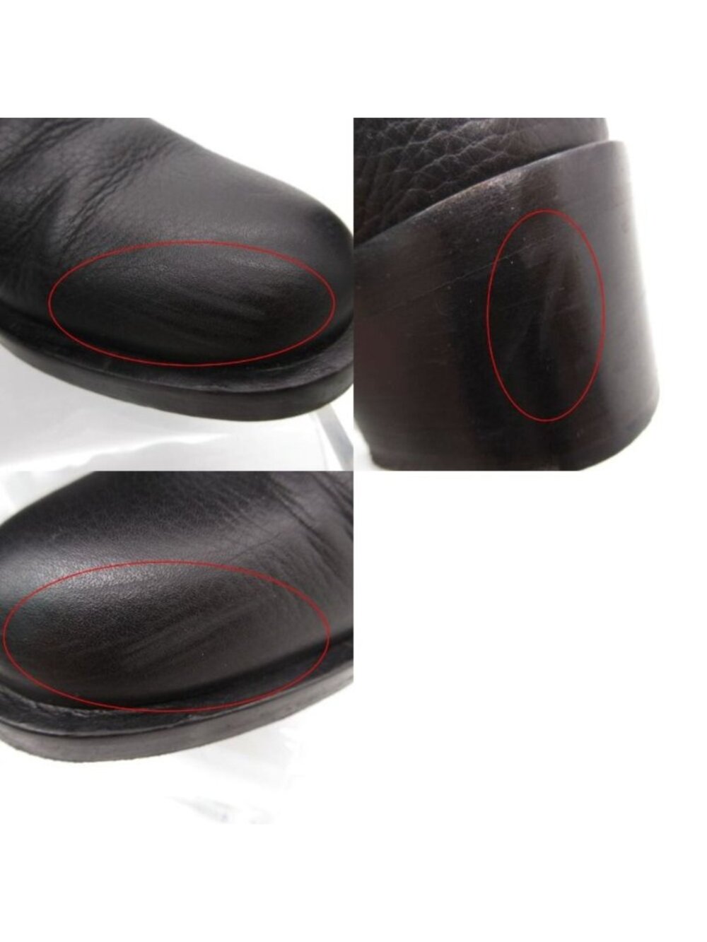 Gucci Boots Interlocking Embossed Leather Long Knee High Shoes Black - Picture 9 of 9